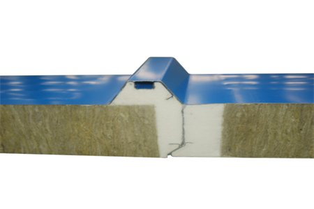 Roof – PU Sealing Rock Mineral Wool Sandwich Panel